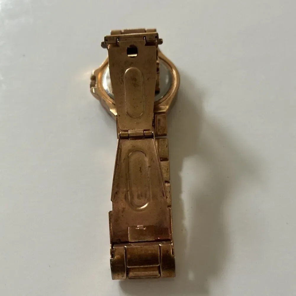 Vivani Womens Quartz VTG Rare Watch AW-804-125 Rose Gold Tone Bracelet
